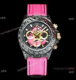 Super Clone TW Factory Rolex DIW Daytona 7750 Watch NTPT Carbon Pink Dial 40mm